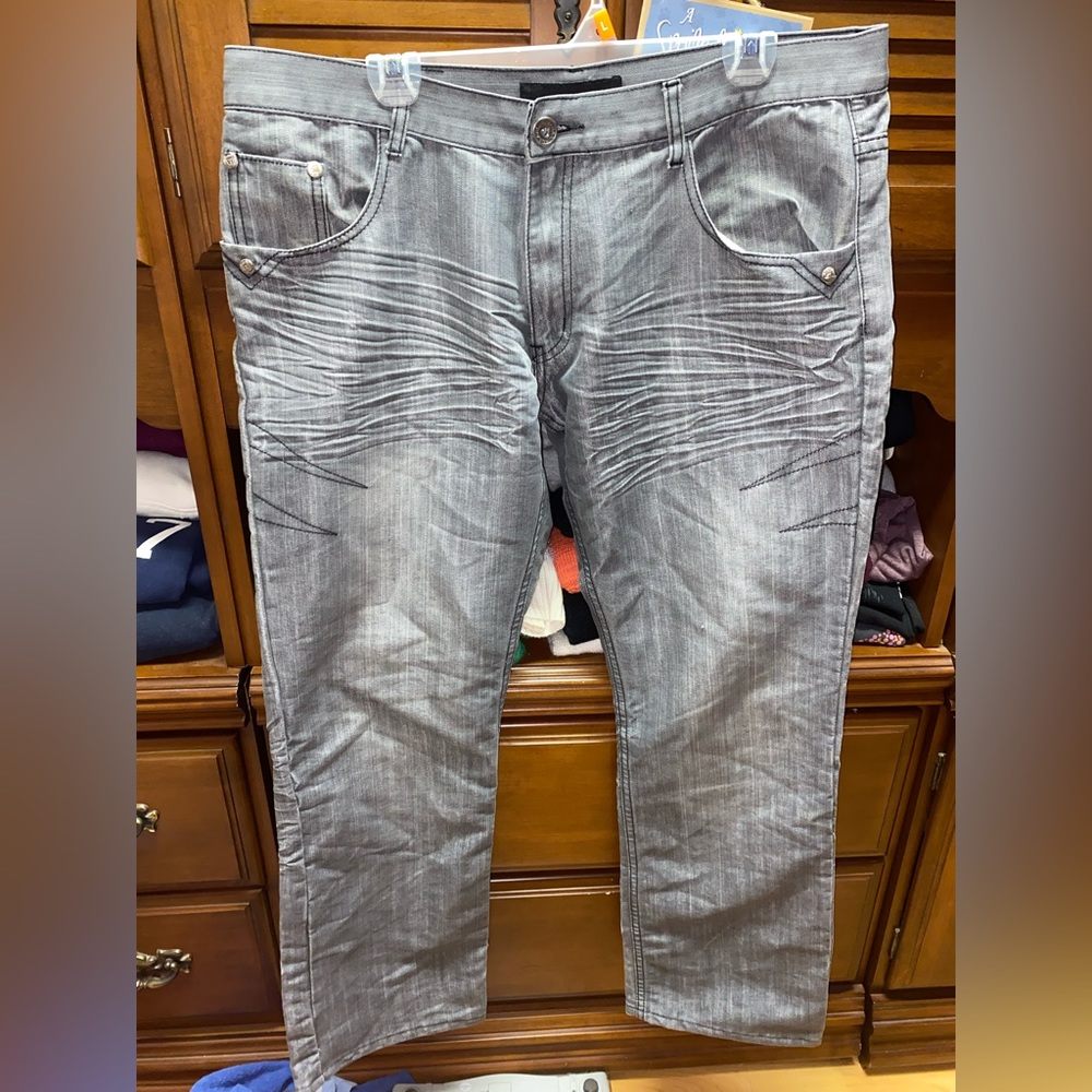 F.U.S.AI. Silver/Grey Jeans.